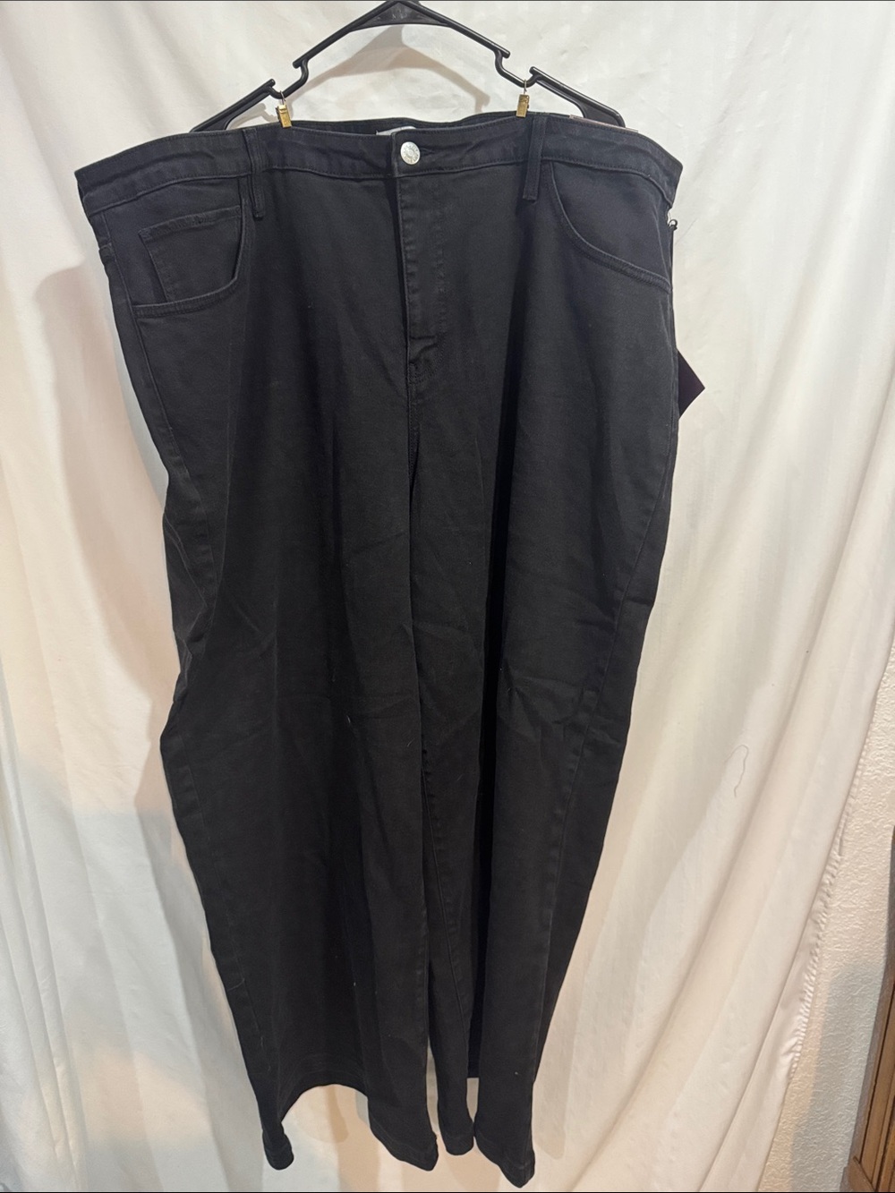 Ava & Viv Black High-Waisted Wide Leg Jeans